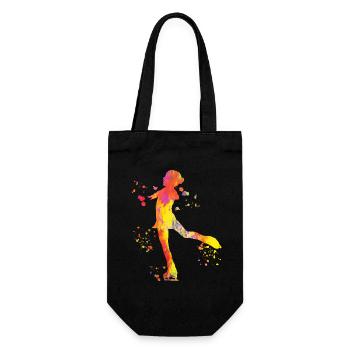 Eiskunstläufer Schlittschuhlaufen Eiskunstlauf - Geschenkbeutel für Flaschen - Schwarz - Vorne