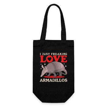 Tatou drôle à neuf bandes tatous cadeau - Sac à bouteille - noir - Devant