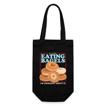 Bagel Beigel Bagel Bread Gift - Gift Bag for Bottles - black - Front