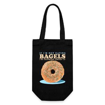 Bagel Bagel Bread Beigel Gift - Gift Bag for Bottles - black - Front