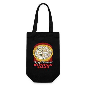 Kartoffelsalat Härdöpfelsalat Geschenk - Geschenkbeutel für Flaschen - Schwarz - Vorne