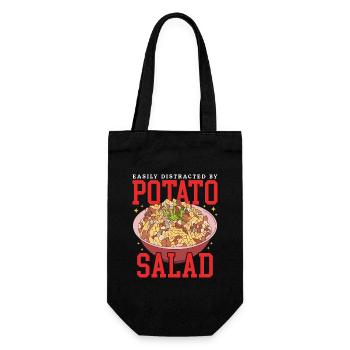 Kartoffelsalat Erdäpfelsalat Geschenk - Geschenkbeutel für Flaschen - Schwarz - Vorne