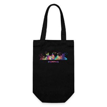 Memphean Skyline Memphis - Geschenkbeutel für Flaschen - Schwarz - Vorne