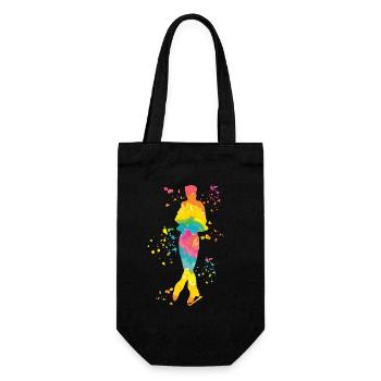 Figure Skater Ice Skating Figure Skating - Gift Bag for Bottles - black - Front