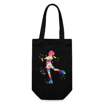 Eiskunstläufer Schlittschuhlaufen Eiskunstlauf - Geschenkbeutel für Flaschen - Schwarz - Vorne