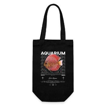 Discus Cichlid Fish Keeper Modern Streetwear - Geschenkbeutel für Flaschen - Schwarz - Vorne