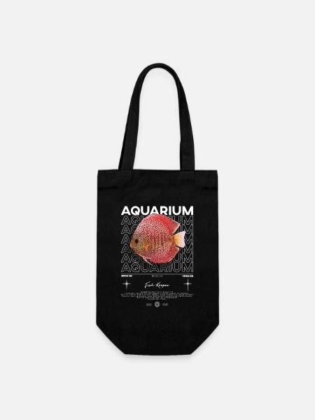 Discus Cichlid Fish Keeper Modern Streetwear - Geschenkbeutel für Flaschen - Schwarz