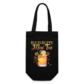 Groupe sanguin Mai Tai Enterrement de vie de jeune fille Barman - Sac à bouteille - noir - Devant