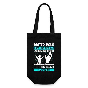Water Polo Player Funny Water Polo Player Gifts - Gift Bag for Bottles - black - Front