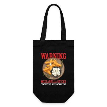Bâtonnets de mozzarella fromage amateur de fromage cadeau - Sac à bouteille - noir - Devant