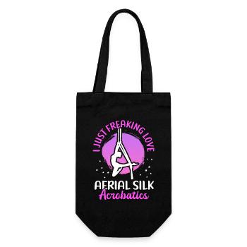 Aerial Silk Vertikaltuchakrobatik Geschenk - Geschenkbeutel für Flaschen - Schwarz - Vorne