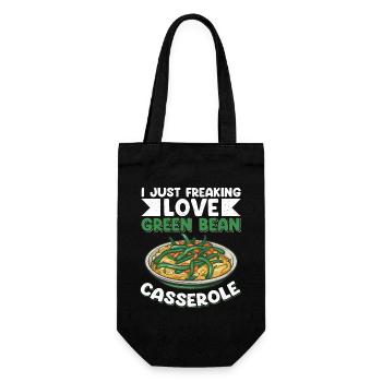 Cadeau de casserole de haricots verts - Sac à bouteille - noir - Devant