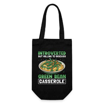 Cadeau de casserole de haricots verts - Sac à bouteille - noir - Devant
