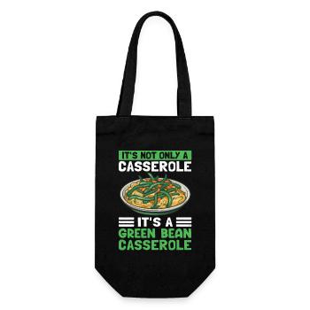 Cadeau de casserole de haricots verts - Sac à bouteille - noir - Devant