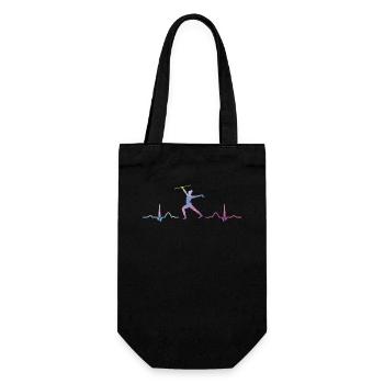 Gymnastikstab Ekg Rhythmische Sportgymnastik - Geschenkbeutel für Flaschen - Schwarz - Vorne