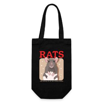 Rats, Rat Owner, Rat Lover Gift - Gift Bag for Bottles - black - Front