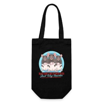 Rats, Rat Lover, Rat Owner, Gift - Gift Bag for Bottles - black - Front
