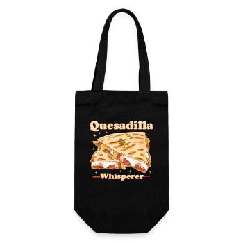 Quesadilla Quesadillas Tortilla Geschenk - Geschenkbeutel für Flaschen - Schwarz - Vorne