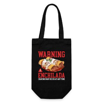 Enchilada mexikanisches Essen Enchiladas Geschenk - Geschenkbeutel für Flaschen - Schwarz - Vorne