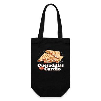 Quesadilla Quesadillas Tortilla Geschenk - Geschenkbeutel für Flaschen - Schwarz - Vorne