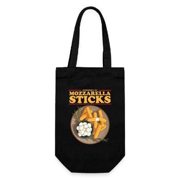 Bâtonnets de mozzarella fromage amateur de fromage cadeau - Sac à bouteille - noir - Devant