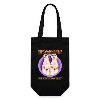 Meerkats are like meerkats family gift - Gift Bag for Bottles - black - Front