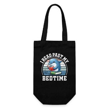 Je lis après le coucher lire dauphin - Sac à bouteille - noir - Devant