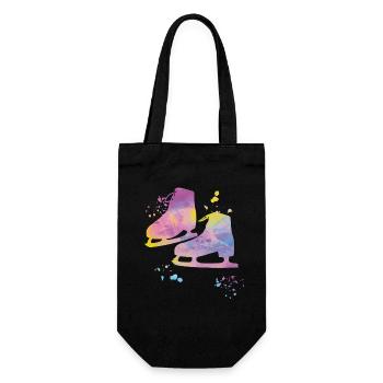 Eiskunstläufer Schlittschuhlaufen Eiskunstlauf - Geschenkbeutel für Flaschen - Schwarz - Vorne