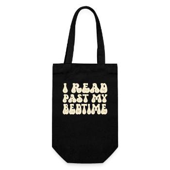 Library Book Lover Reading Bookworm - Gift Bag for Bottles - black - Front