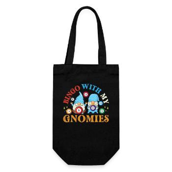 Bingo avec mes gnomies Bingo drôle - Sac à bouteille - noir - Devant