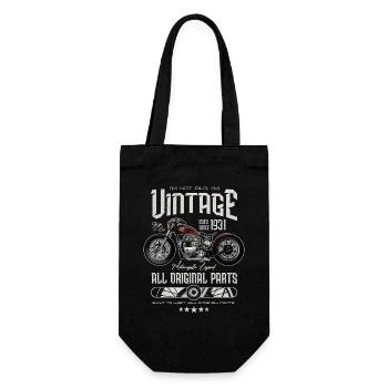 Vintage Motorrad Biker Motorrad Geburtstag 1931 - Geschenkbeutel für Flaschen - Schwarz - Vorne