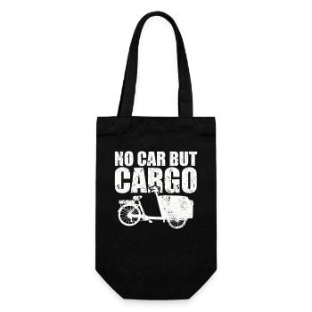 Not a car, but a cargo bike cargo bike - Gift Bag for Bottles - black - Front