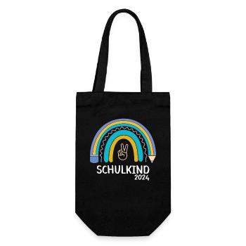 Start of school enrollment school child 2024 - Gift Bag for Bottles - black - Front