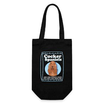 Cocker Spaniel | English Cocker Spaniel Gift - Gift Bag for Bottles - black - Front
