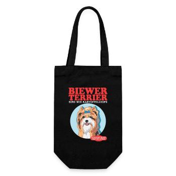 Biewer Terriers Are Like Dog Owners Gift - Gift Bag for Bottles - black - Front