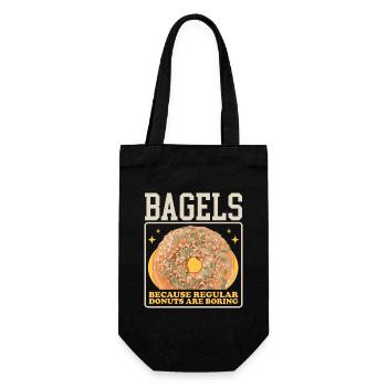 Bagel Beigel Bagel Bread Gift - Gift Bag for Bottles - black - Front