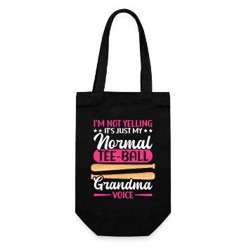 Tee Ball Grandma Tee-Ball Teeball T-Ball Geschenk - Geschenkbeutel für Flaschen - Schwarz - Vorne