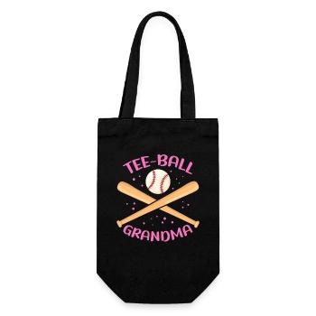 Tee Ball Grandma Teeball Tee-Ball T-Ball Geschenk - Geschenkbeutel für Flaschen - Schwarz - Vorne
