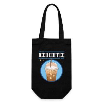Iced Coffee Iced Coffee Coffee Lover Gift - Gift Bag for Bottles - black - Front