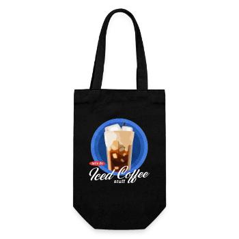 Iced Coffee Iced Coffee Coffee Lover Gift - Gift Bag for Bottles - black - Front