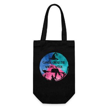 Cancer chose the wrong witch thyroid cancer - Gift Bag for Bottles - black - Front
