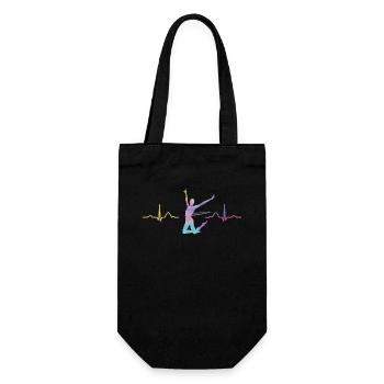 Gymnastikreifen Rhythmische Sportgymnastik - Geschenkbeutel für Flaschen - Schwarz - Vorne