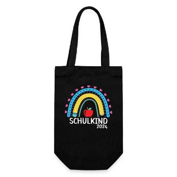 Start of school enrollment school child 2024 - Gift Bag for Bottles - black - Front