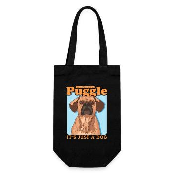 Puggle Dog Owner Dog Owner Gift - Gift Bag for Bottles - black - Front