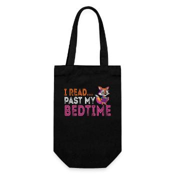 Je lis Lesefuchs après le coucher - Sac à bouteille - noir - Devant