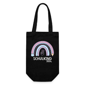 Back to school First day of school school child 2024 - Gift Bag for Bottles - black - Front