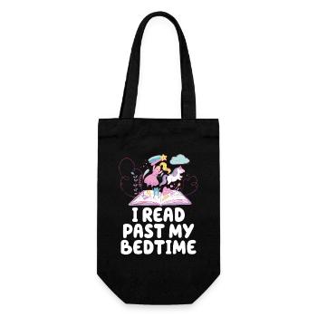 I read unicorn after bedtime - Gift Bag for Bottles - black - Front