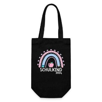 Start of school enrollment school child 2024 - Gift Bag for Bottles - black - Front