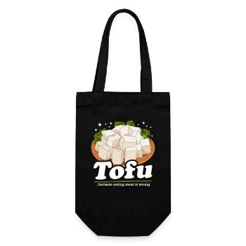 Fromage de tofu Fromage de haricot végétalien Cadeau de caillé de haricot - Sac à bouteille - noir - Devant
