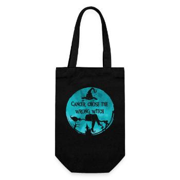 Cancer has the wrong witch Ovarian cancer - Gift Bag for Bottles - black - Front